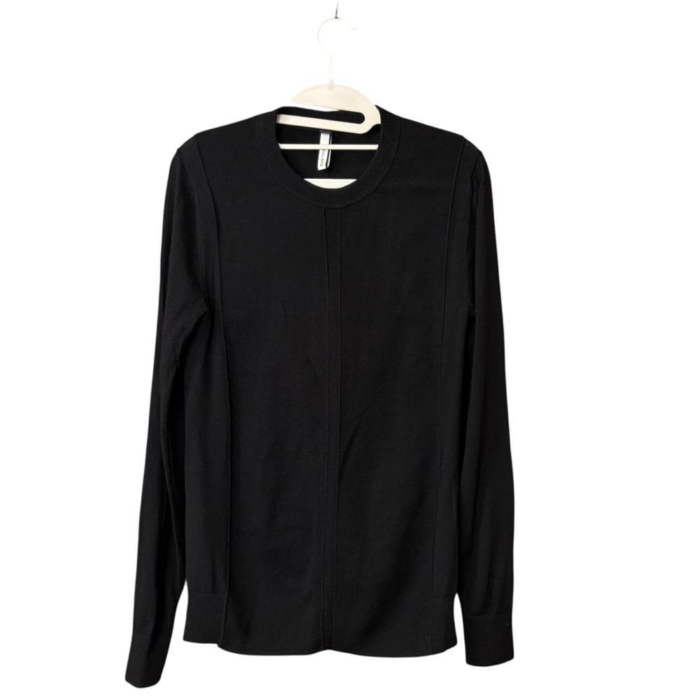 Calibre Men’s Black Crewneck 100% Merino Wool Sweater Size XS‎